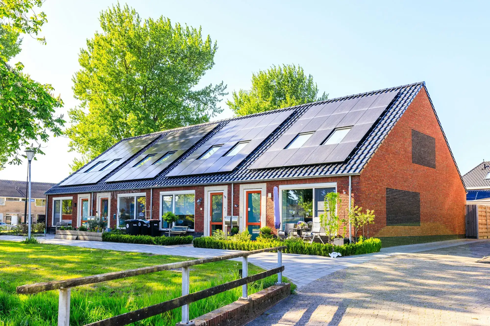 Maisons dont la toiture est équipée de panneaux photovoltaïques